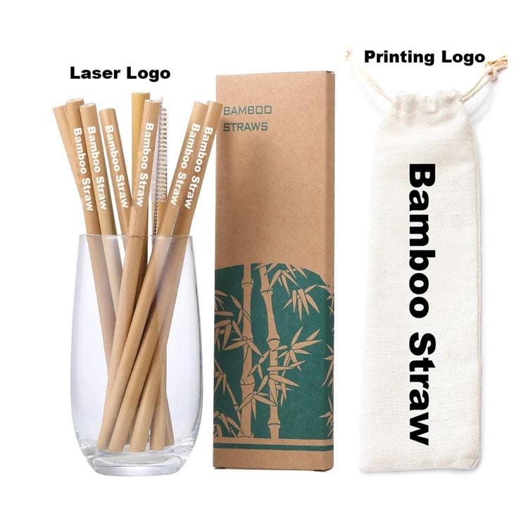 Bamboo drinking straws product display