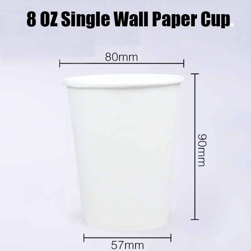 8 OZ Tek Duvar Kağıt Bardak