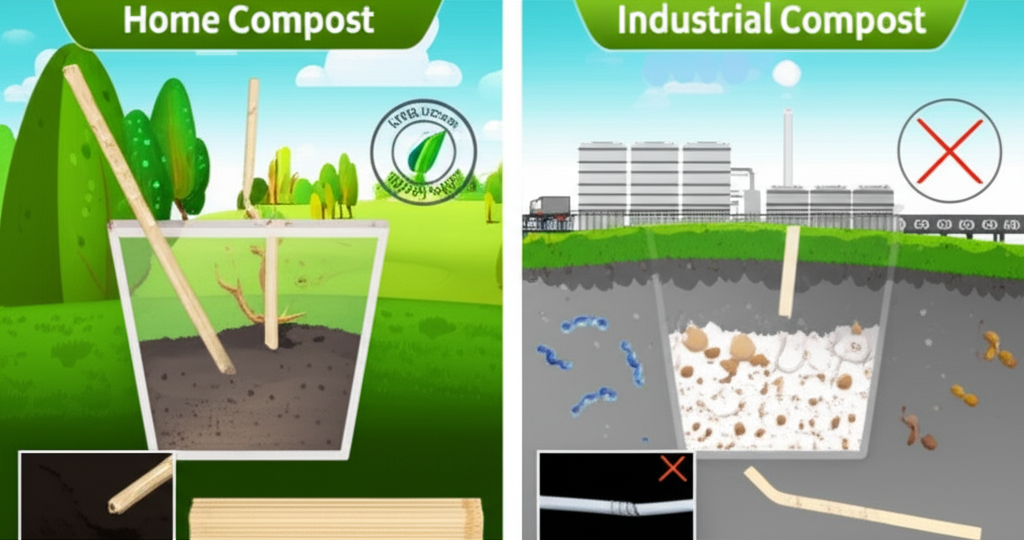 Illustration of compostable materials