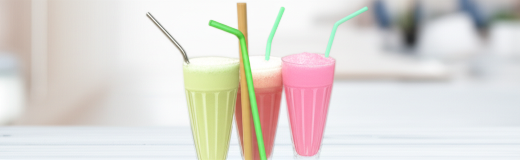 Variety of Sustainable Straws