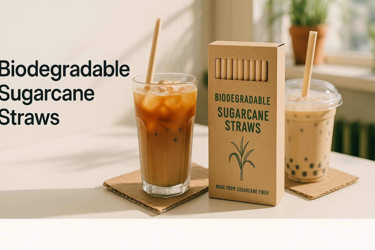 Eco-Friendly Sugarcane Straws