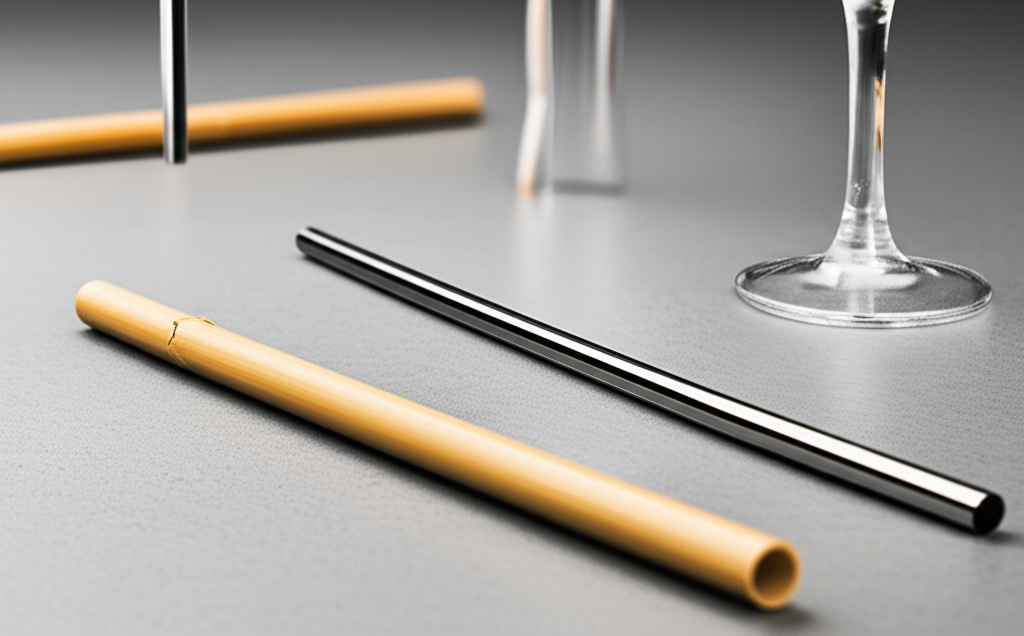 Comparison table of straw materials with performance indicators.