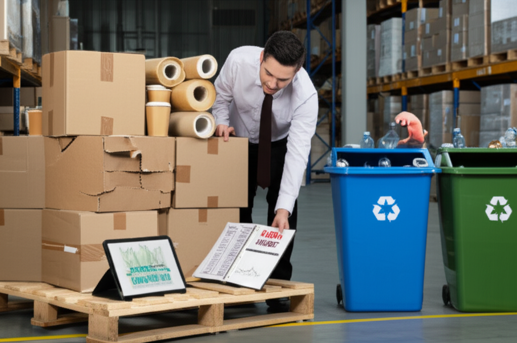 Illustration of financial challenges with compostable materials