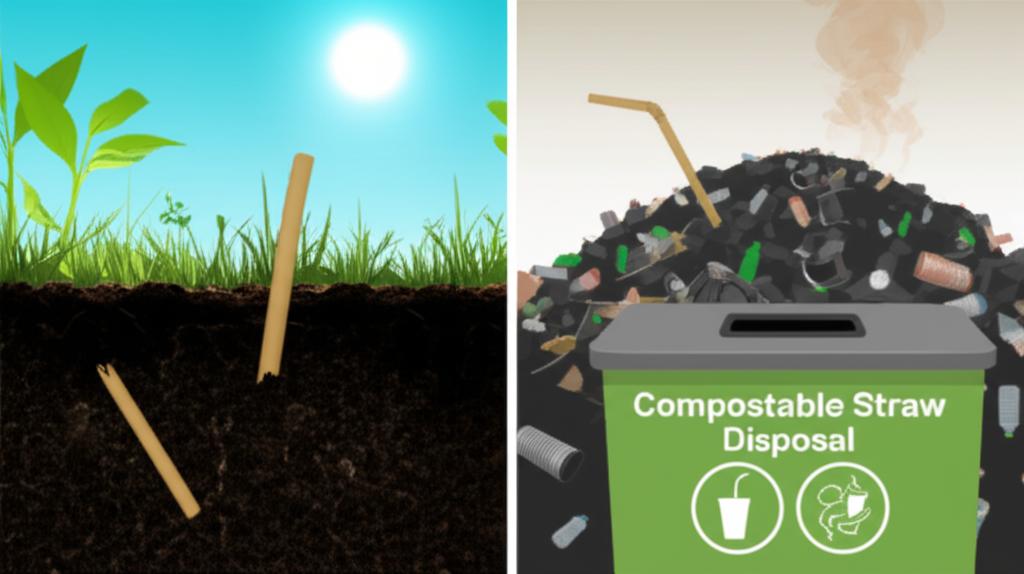 Illustration of staff training on waste sorting.