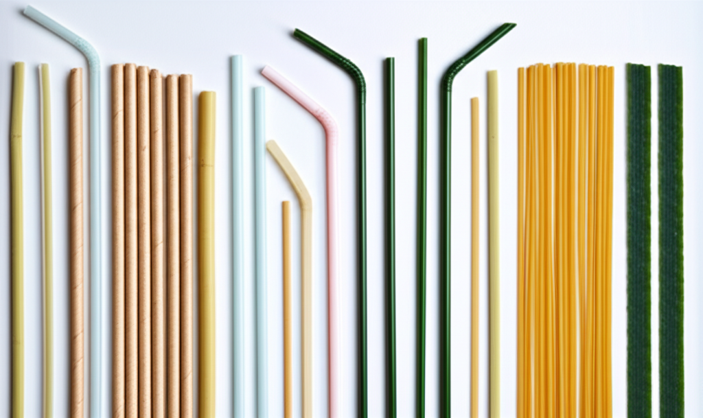 Bioplastic Straws Illustration