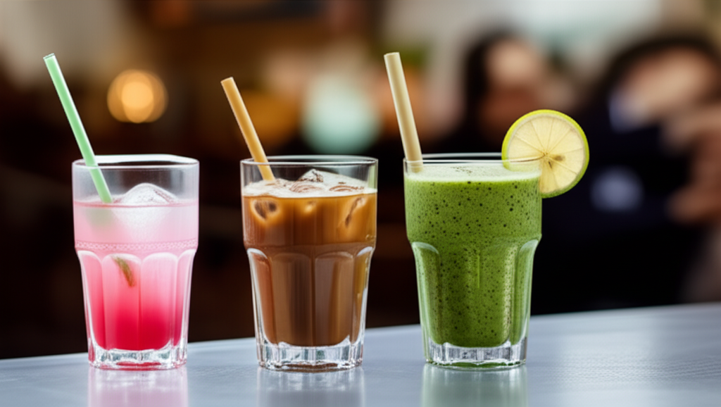 Cross-section durability test of straws in hot/cold drinks