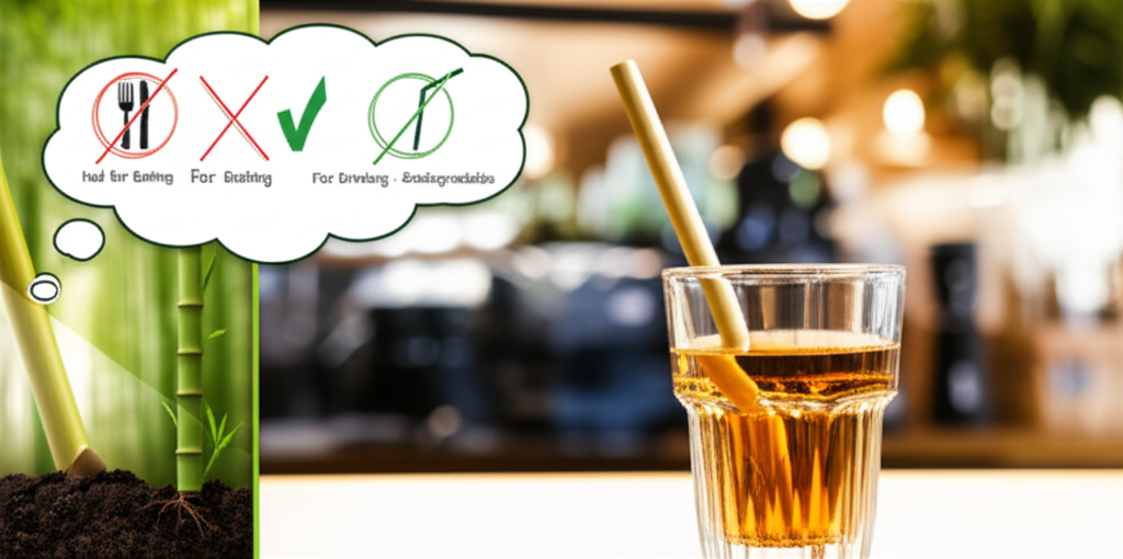 A timeline graphic depicting the evolution of drinking straws, from ancient reeds and bamboo to modern plastics and the renewed focus on sustainable alternatives.