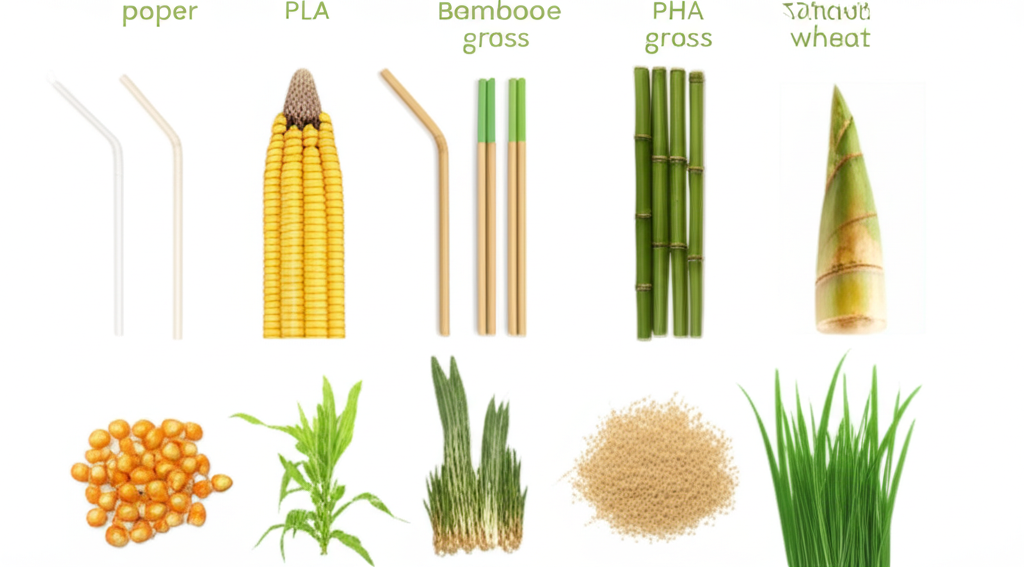 Variety of bio straw materials