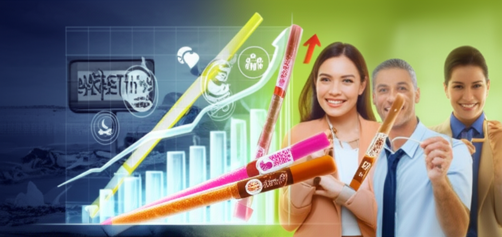 Illustration: A vibrant display of edible sugar straws in various colors and flavors, emphasizing customization and sensory experience.