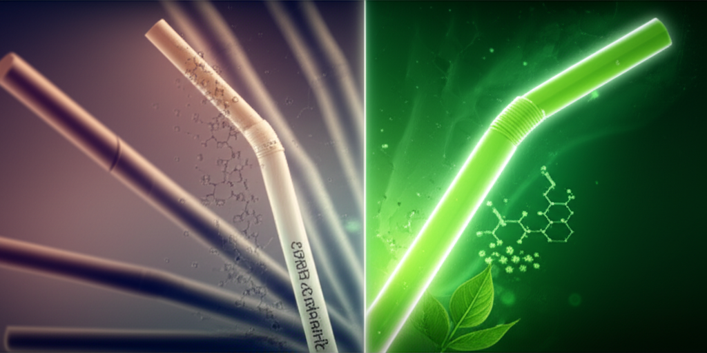 Close-up of various eco-friendly straws