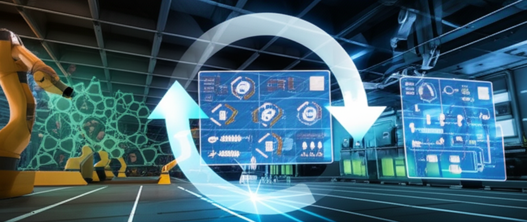 Conceptual image of advanced recycling technologies for plastics