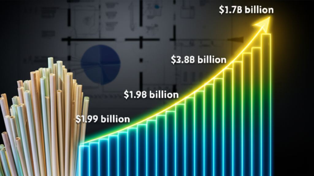 Illustration: A cafe setting in South Korea, showing customers using compostable straws.