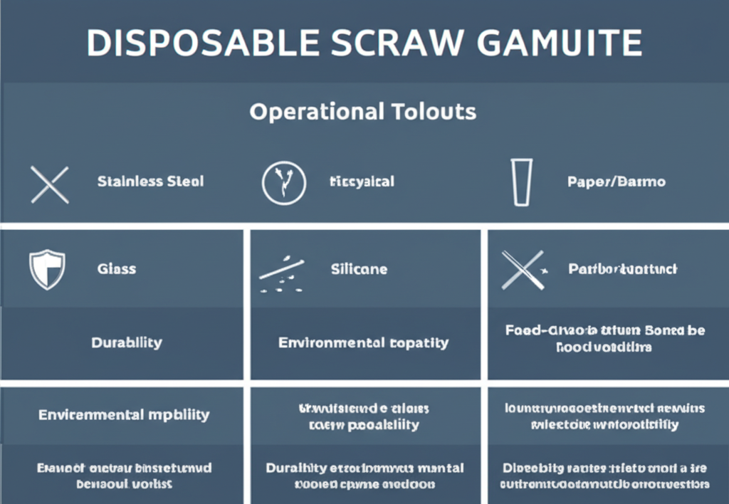 Illustration of a procurement comparison table summarizing key factors for B2B straw selection.