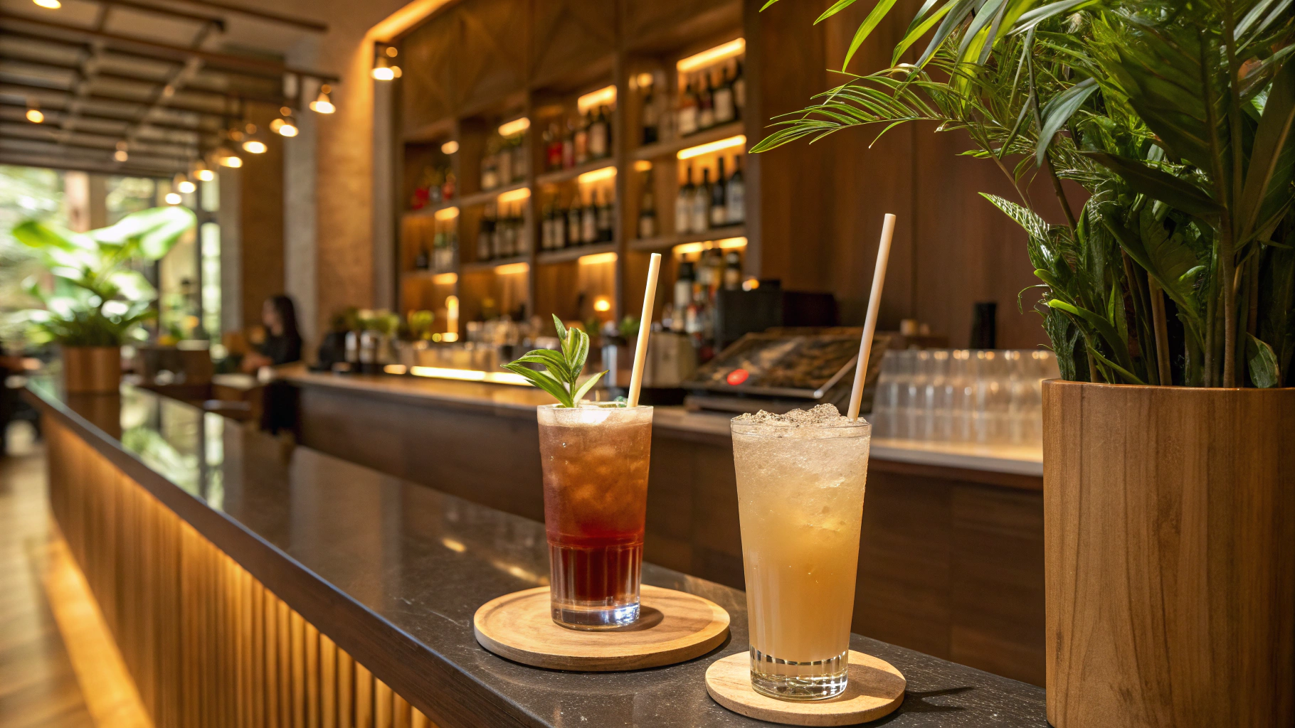 Hotel bar eco straws
