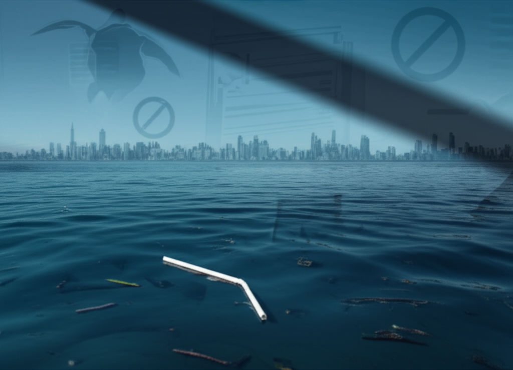Illustration of various eco-friendly straws