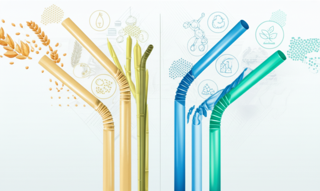 Plant-Fiber Straws Illustration