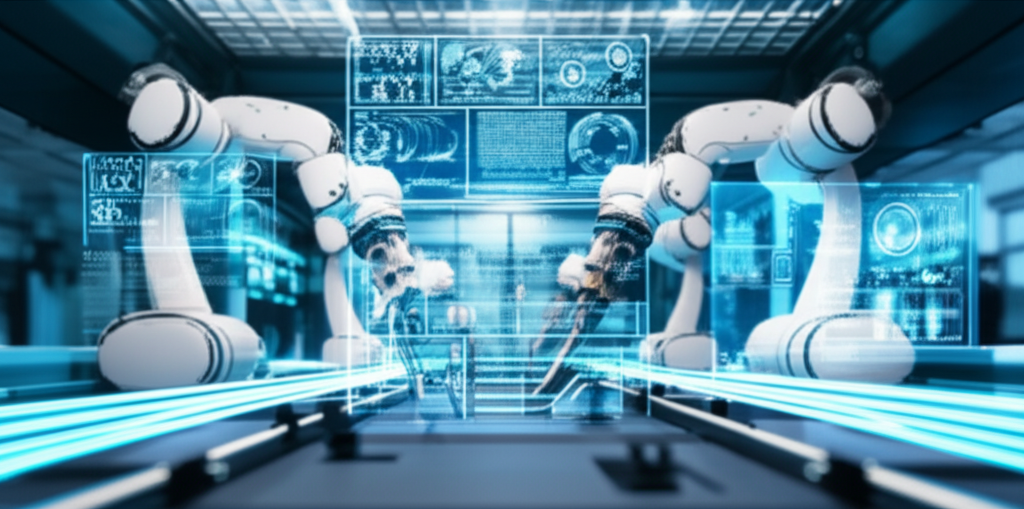 Diagram illustrating AI in manufacturing/supply chain optimization for sustainable products