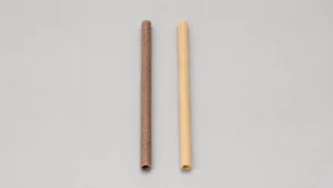Coffee ground straw vs sugarcane straw side-by-side comparison