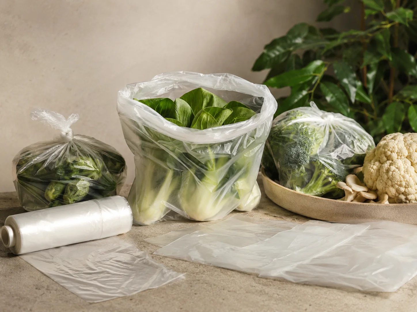 Compostable foodservice and retail bags — produce bag roll