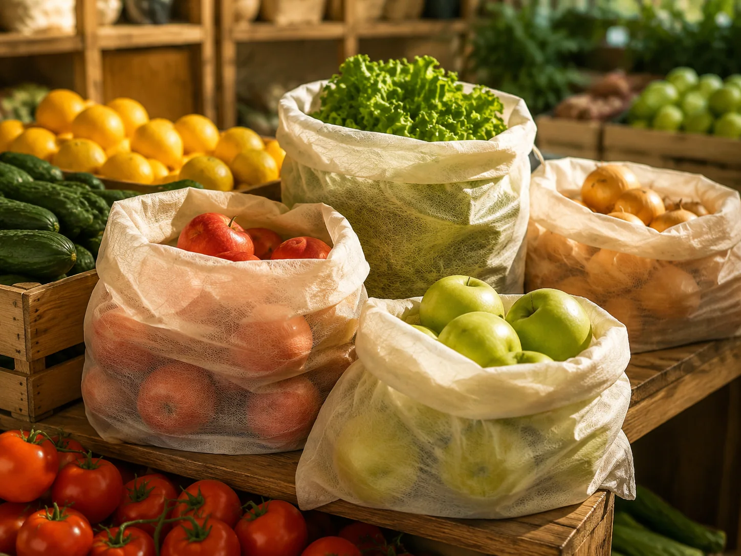 Compostable foodservice and retail bags — produce bag service
