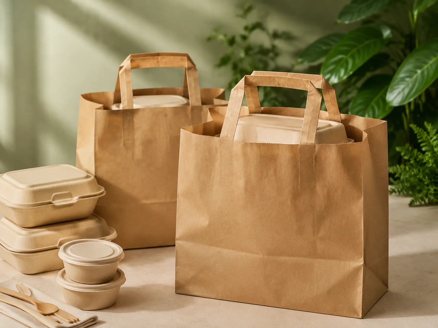 Compostable foodservice and retail bags — paper carrier bags
