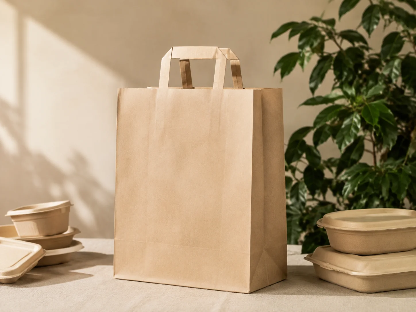 Compostable foodservice and retail bags — kraft zipper bag
