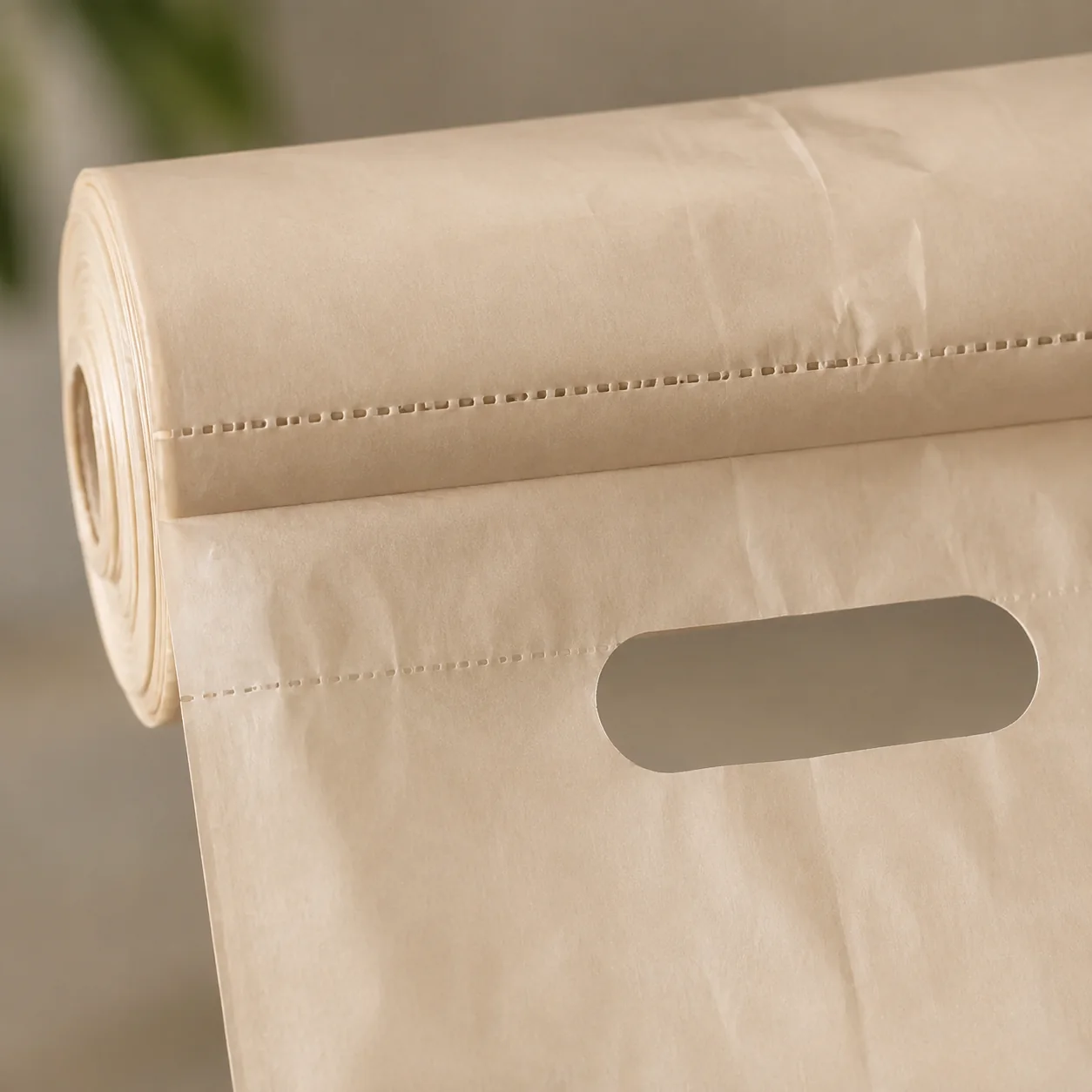 Compostable foodservice and retail bags — bin liner detail
