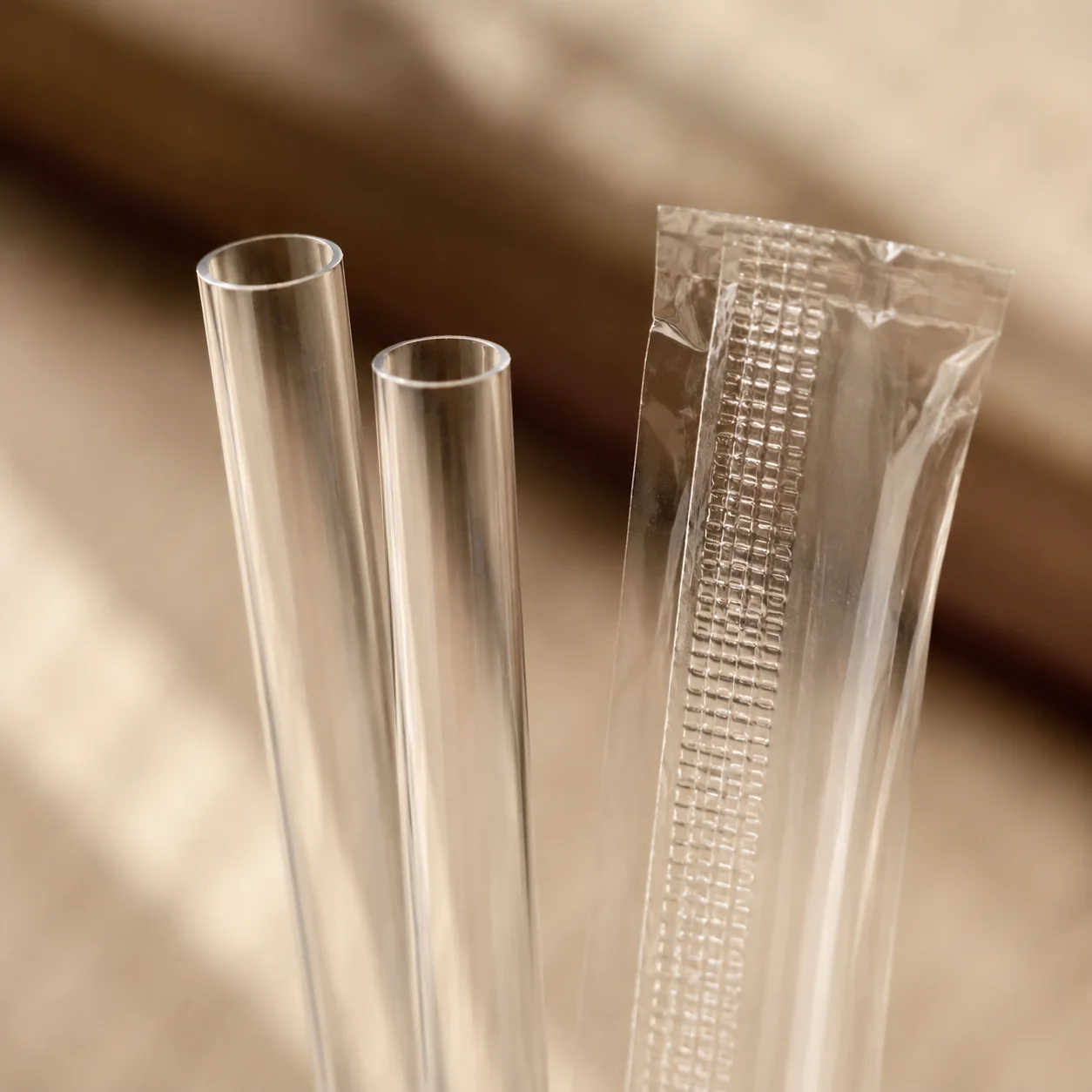 Compostable drinking straws for foodservice — wrapped straws