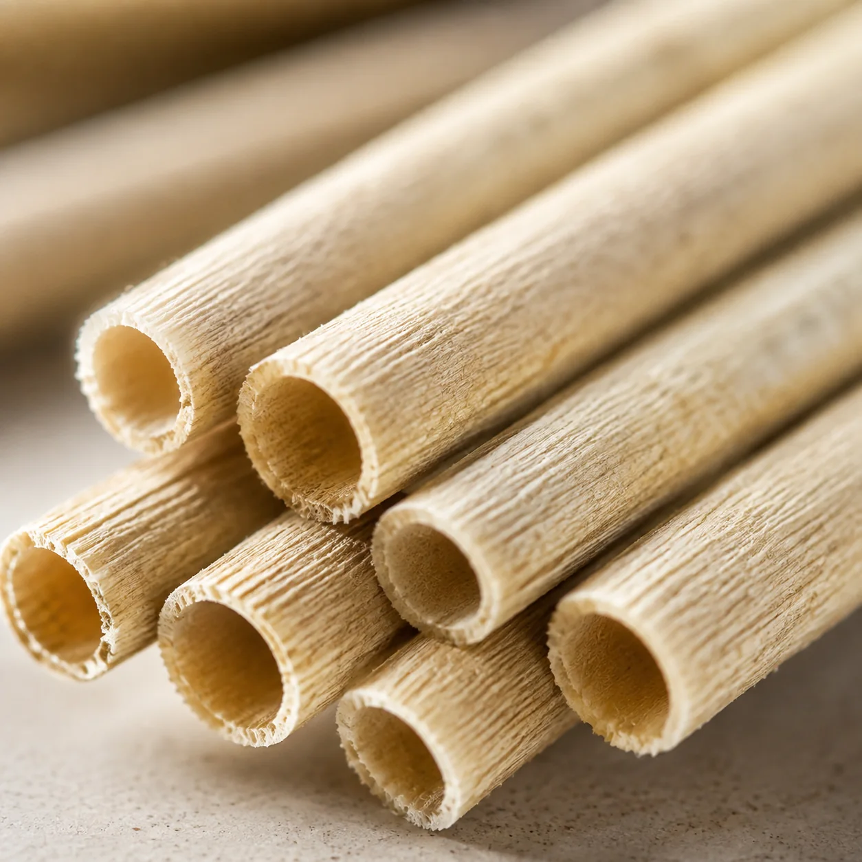 Compostable drinking straws for foodservice — fiber straw macro
