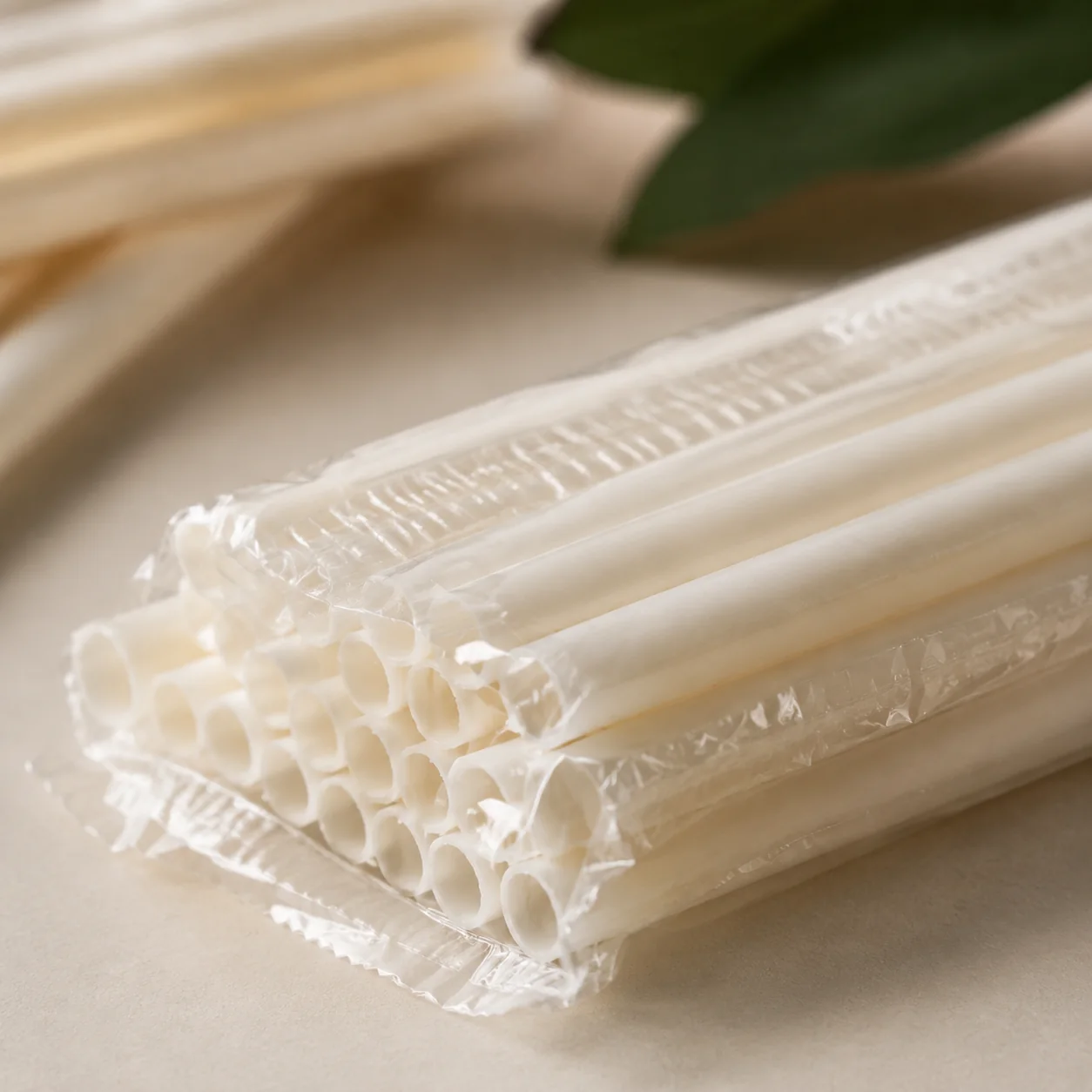 Compostable drinking straws for foodservice — lemonade service