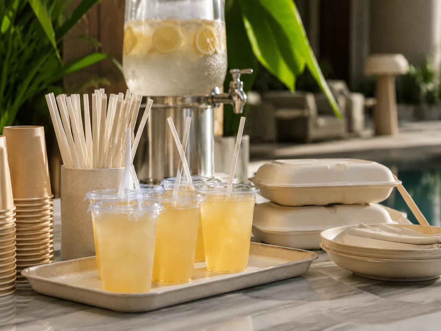 Compostable drinking straws for foodservice