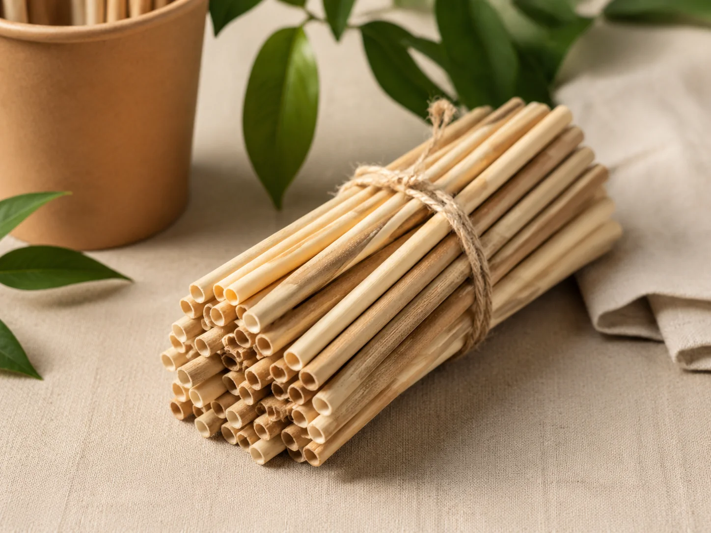 PHA Drinking Straws — fiber ends