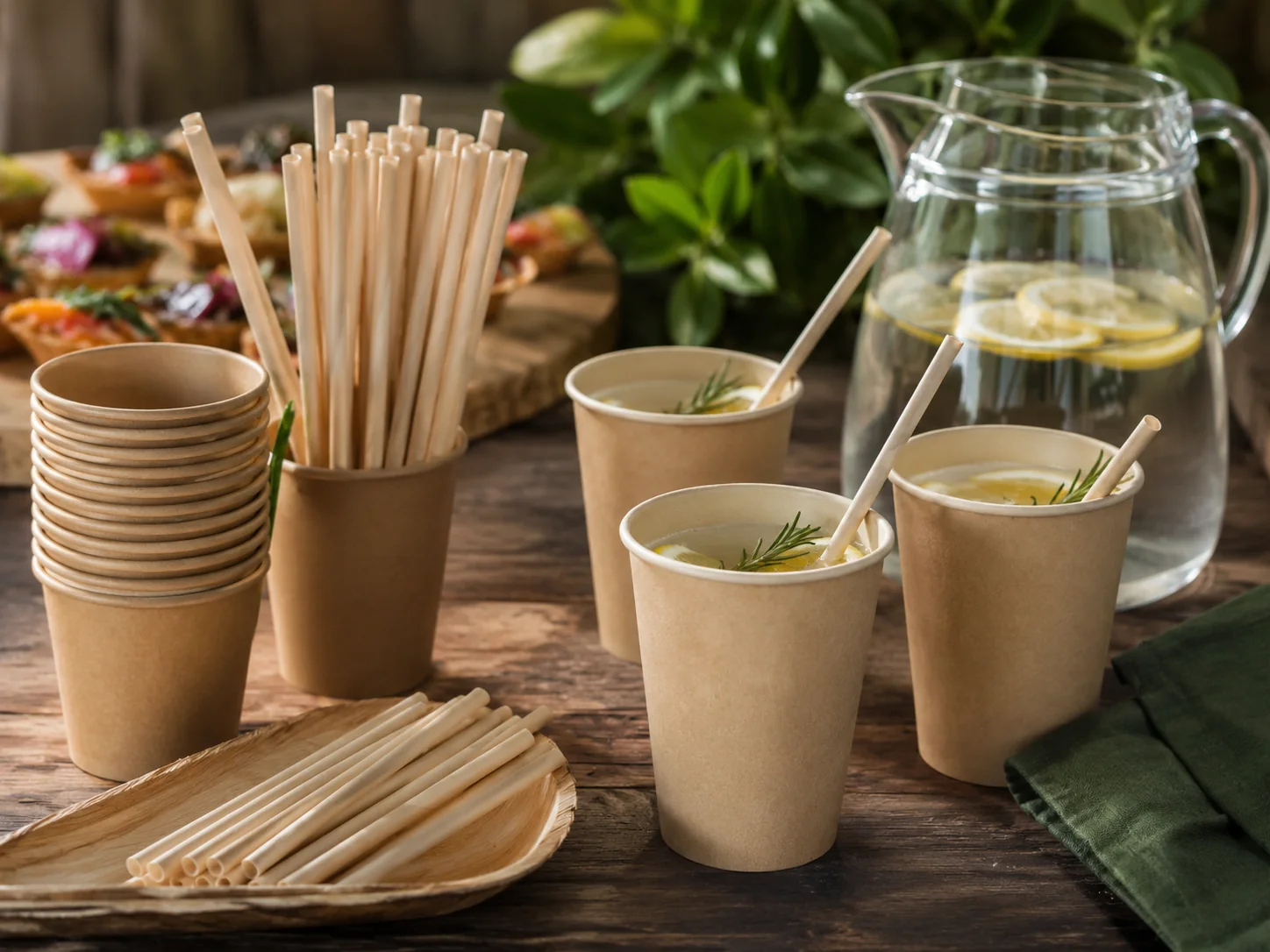 Compostable drinking straws for foodservice — smoothie service