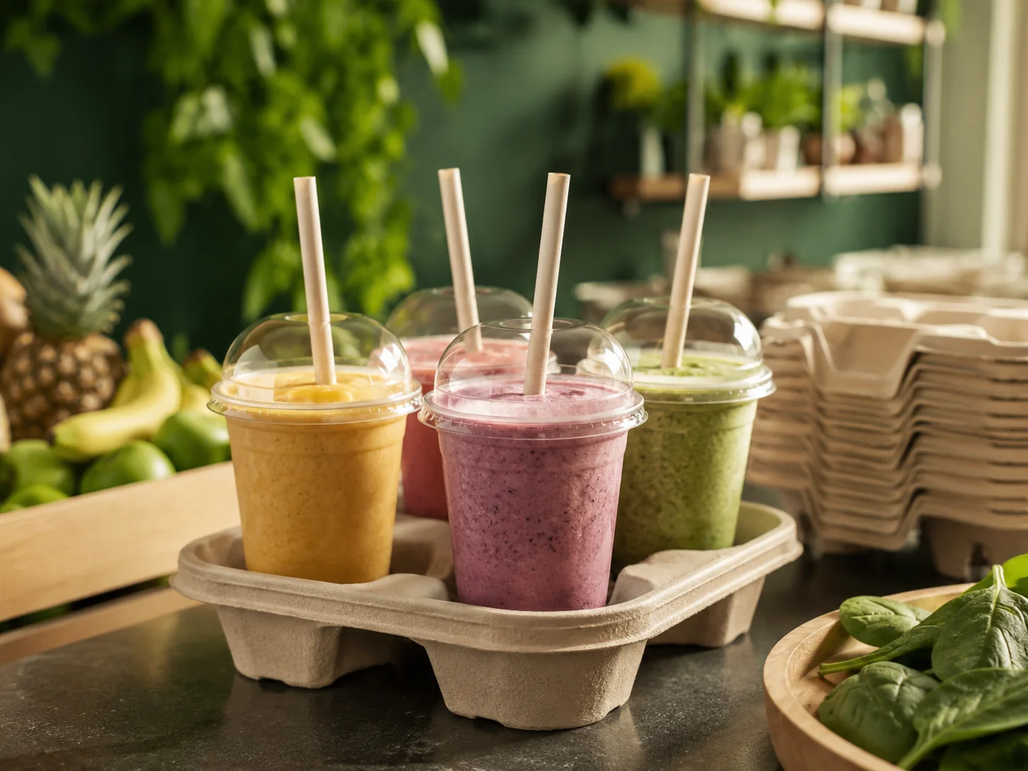 Compostable drinking straws for foodservice — retail display