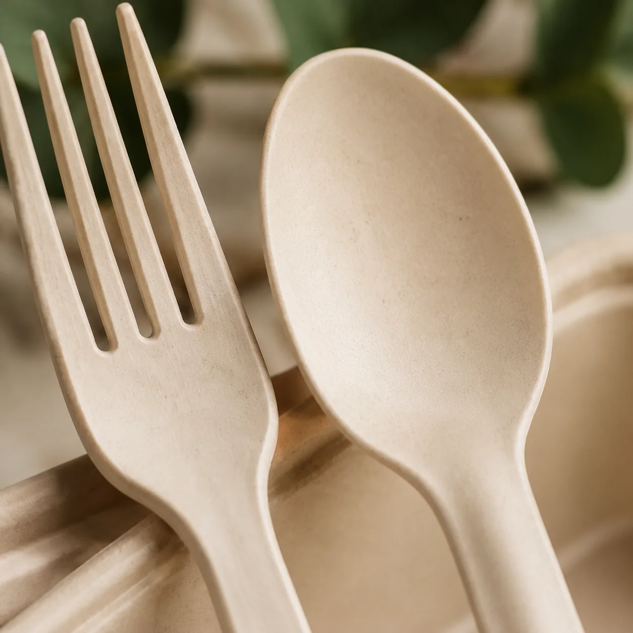 Compostable tableware and cutlery for foodservice — cutlery set detail