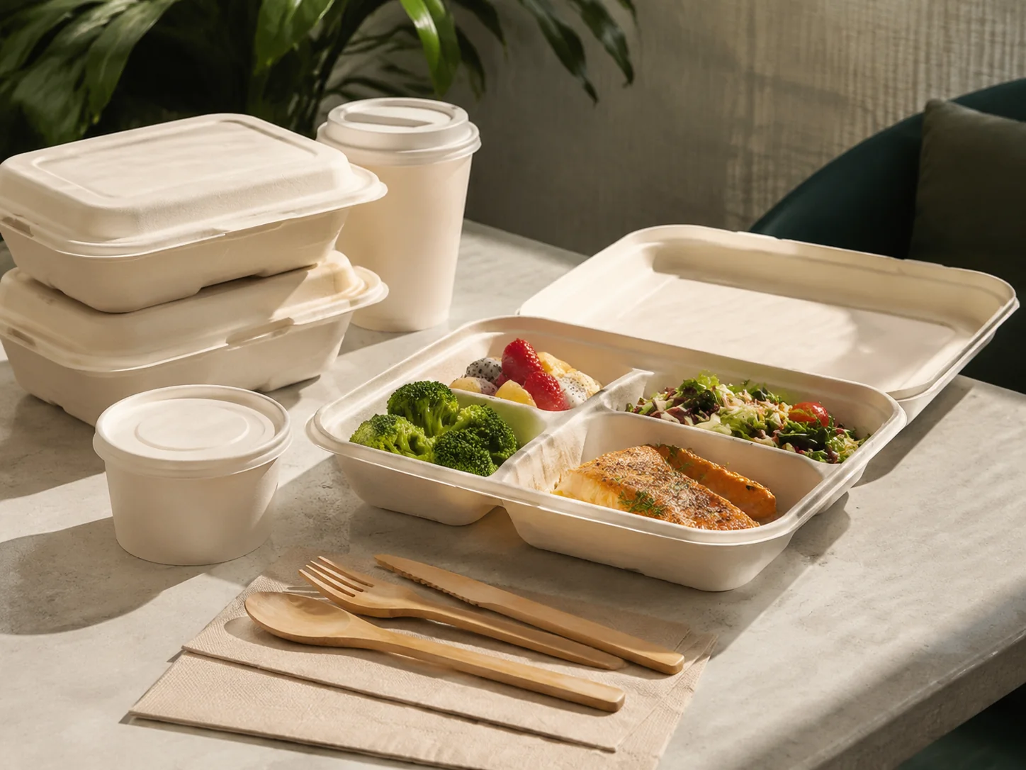 Compostable tableware and cutlery for foodservice — cutlery retail display