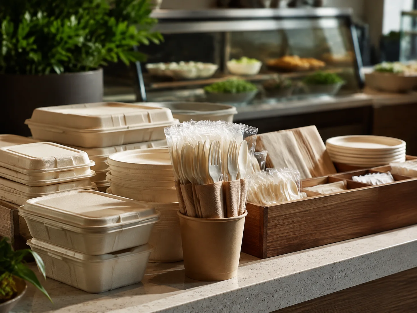 Compostable tableware range for foodservice